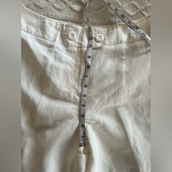 NEW! East 5th Rich White Linen Rayon Lined Trouser Pant Women’s size 8 - Picture 13 of 14